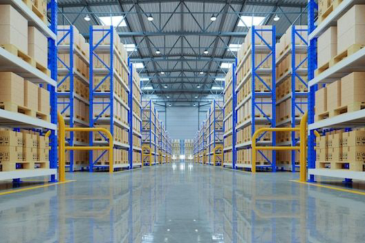 Premium Photo _ Empty warehouse in logistic center
